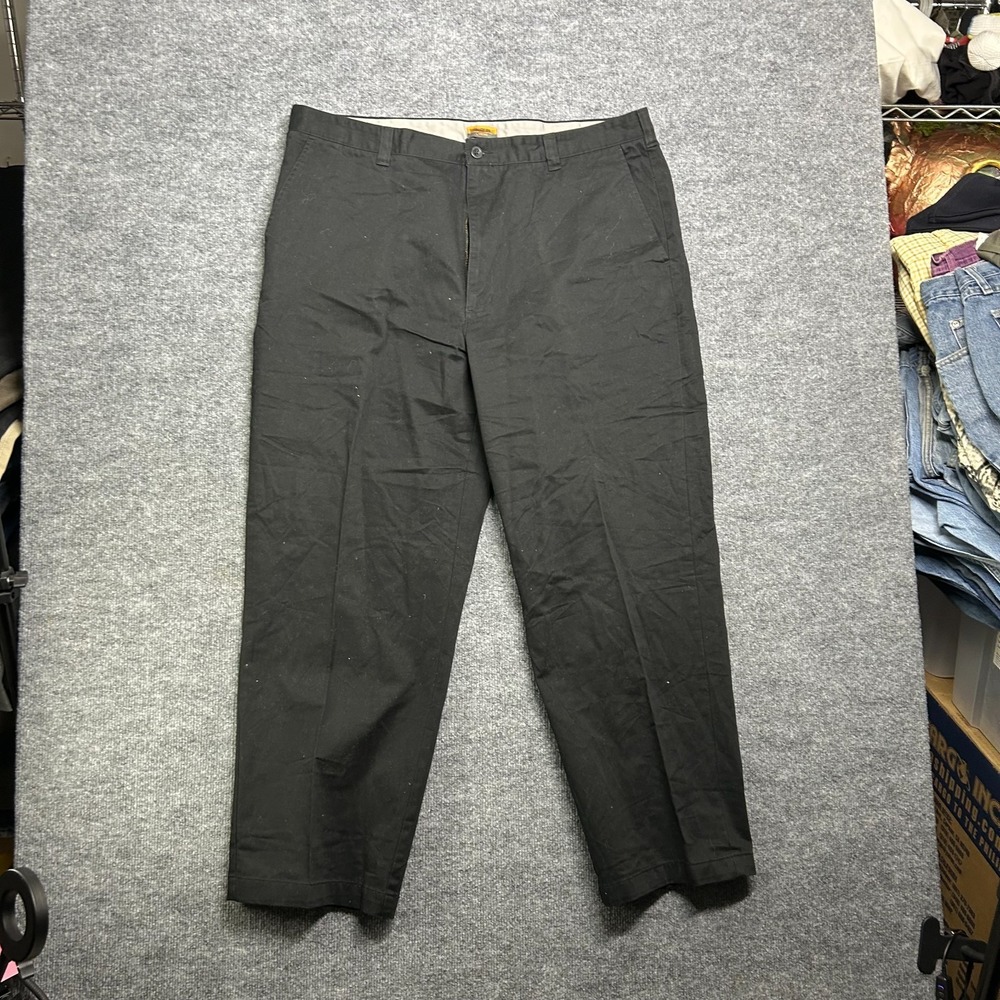 Cherokee Ultimate Khaki Pants Men's Black Cotton Slash Pockets Classic - 41x29.5